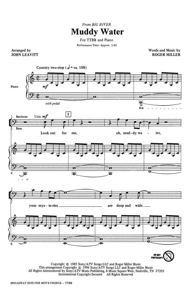 Broadway Hits for men's chorus (collection)